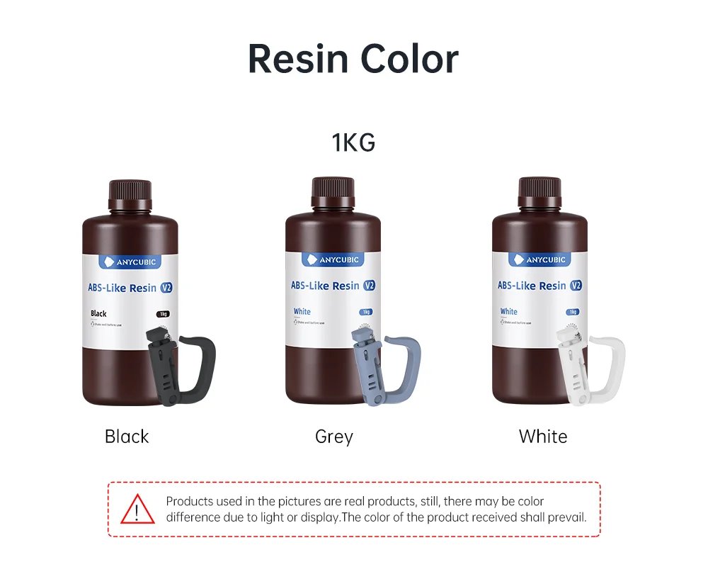 ANYCUBIC LIke ABS Resin V2 For 3D Printer 405nm Water-Washable Quick Curing 3D Printing Materials For Photon Mono X 6Ks Mono 2