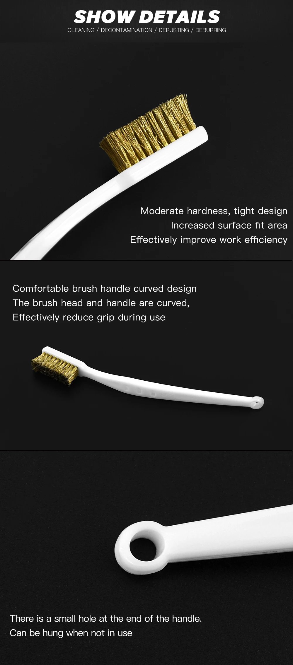 3D Printer Cleaner Tool Copper Wire Toothbrush Copper Brush Handle For Ender 3 Nozzle Heater Block Hotend Cleaning Hot Bed Parts
