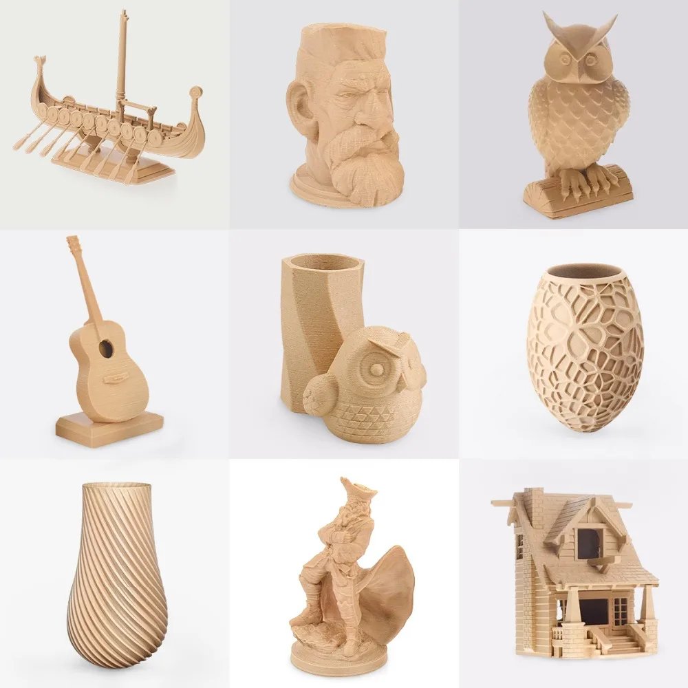 1.75mm PLA Wood Filament 3D Printer Filaments Non-toxic 500g/250g/1kg Sublimation Supplies Wooden Effect 3D Printing Materials