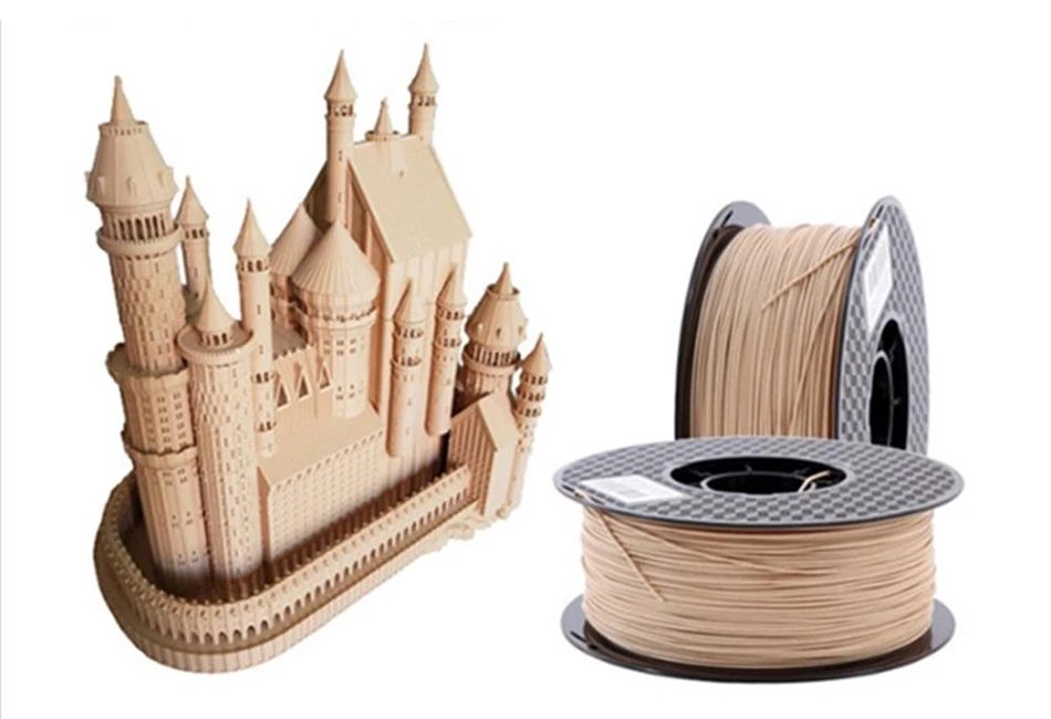 1.75mm PLA Wood Filament 3D Printer Filaments Non-toxic 500g/250g/1kg Sublimation Supplies Wooden Effect 3D Printing Materials