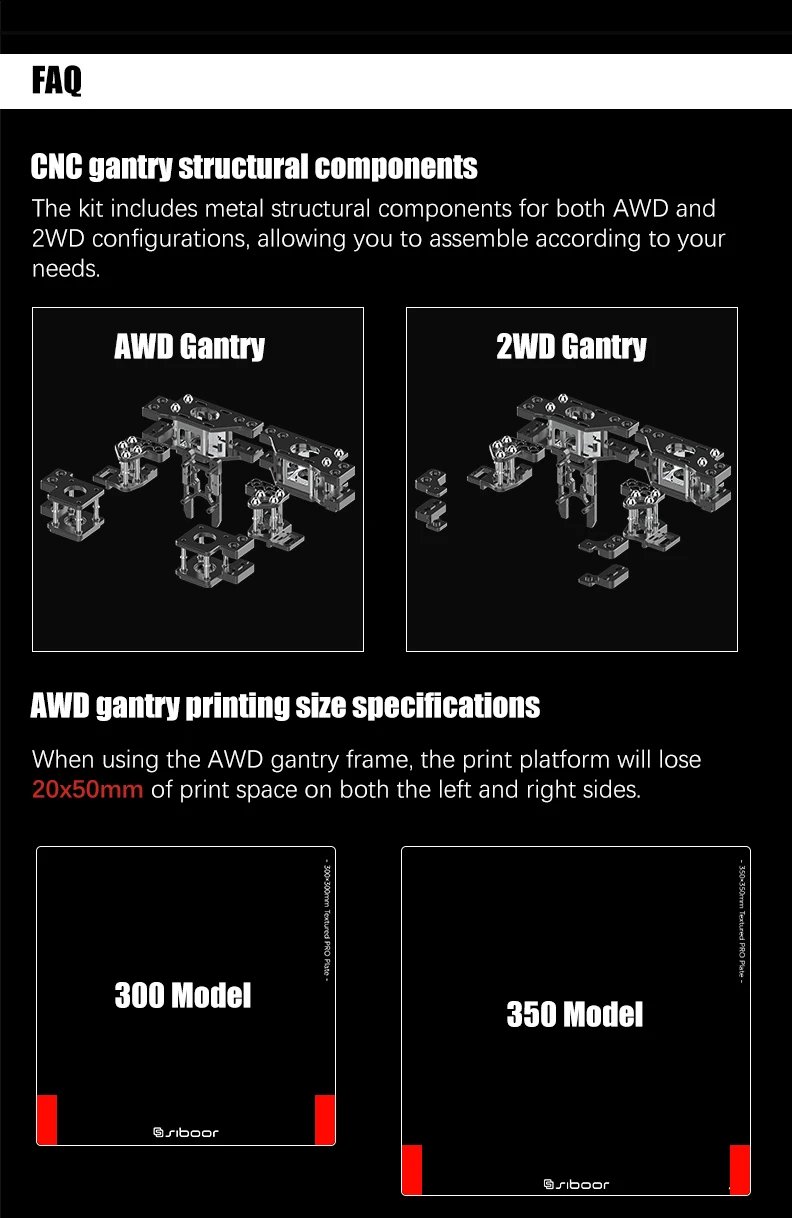 SIBOOR Voron Trident [June,2024] CNC Metal Structure 4AWD CoreXY 3D Printer & All Siboor Rails