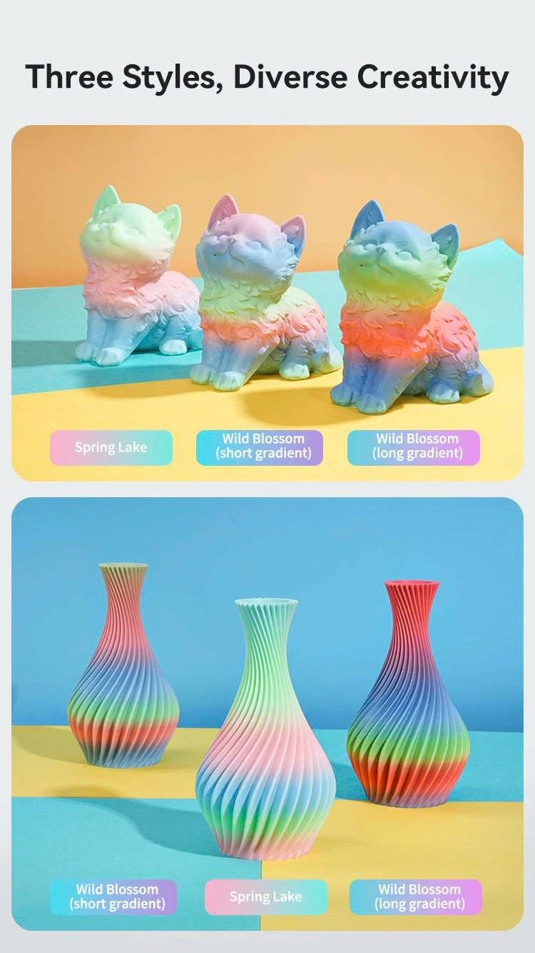 Creality Hyper PLA Rainbow Filament 1.75mm 1KG Multi-color Gradient High Speed Printing Materials for FDM Pritners Creality Hyper PLA Rainbow Filament 1.75mm 1KG Multi-color Gradient High Speed Printing Materials for FDM Pritners