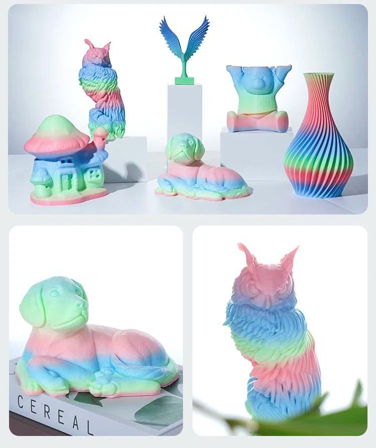 Creality Hyper PLA Rainbow Filament 1.75mm 1KG Multi-color Gradient High Speed Printing Materials for FDM Pritners Creality Hyper PLA Rainbow Filament 1.75mm 1KG Multi-color Gradient High Speed Printing Materials for FDM Pritners