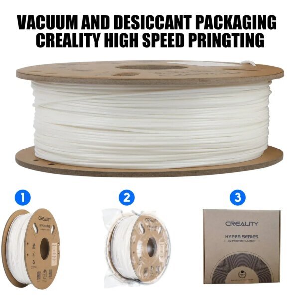 13222-ia2y3h.jpg Creality PLA Filament Hyper PLA High Speed 3D Printer Filament 1.75mm 1kg(2.2lbs)/Spool Dimensional Accuracy for Most FDM Printe