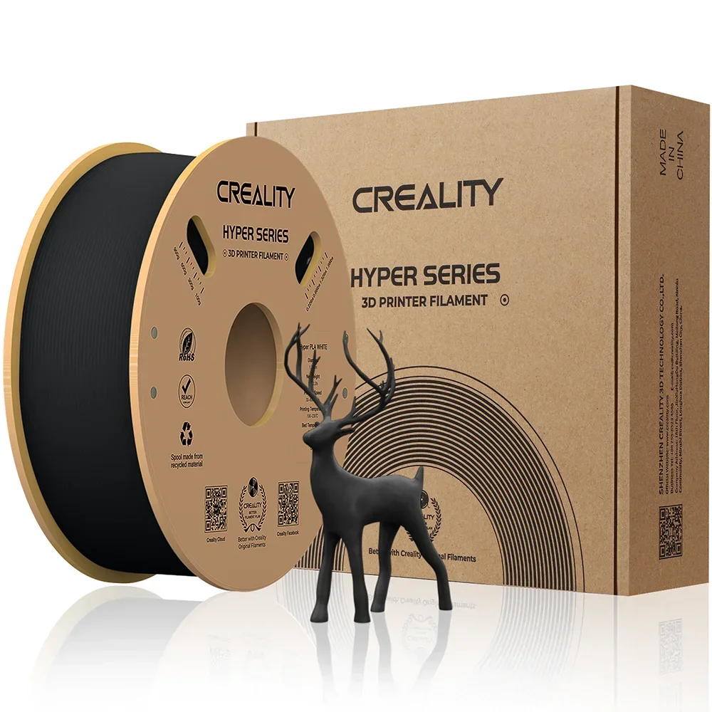 Creality PLA Filament Hyper PLA High Speed 3D Printer Filament 1.75mm 1kg(2.2lbs)/Spool Dimensional Accuracy for Most FDM Printe Creality PLA Filament Hyper PLA High Speed 3D Printer Filament 1.75mm 1kg(2.2lbs)/Spool Dimensional Accuracy for Most FDM Printe