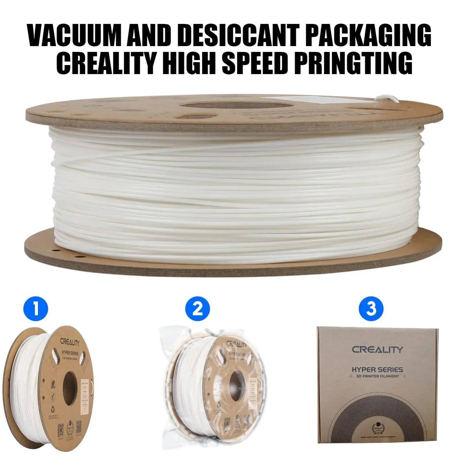 Creality PLA Filament Hyper PLA High Speed 3D Printer Filament 1.75mm 1kg(2.2lbs)/Spool Dimensional Accuracy for Most FDM Printe Creality PLA Filament Hyper PLA High Speed 3D Printer Filament 1.75mm 1kg(2.2lbs)/Spool Dimensional Accuracy for Most FDM Printe