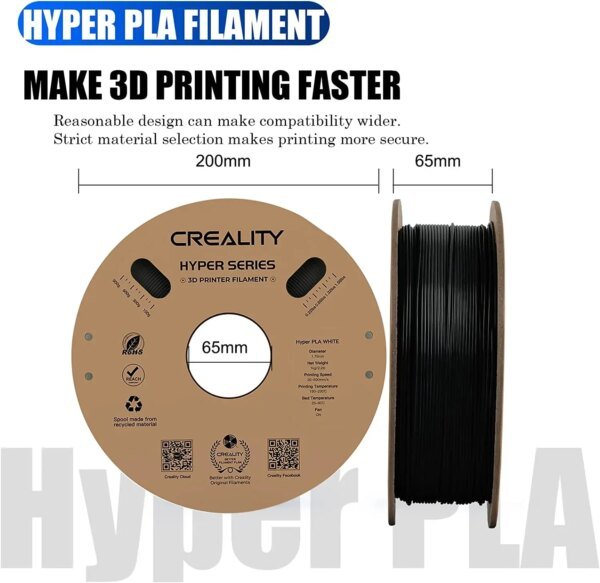 13297-dsc5ap.jpg CREALITY High Speed PLA Filament 1.75mm 1KG Hyper Series PLA Consumables 3D PLA Filament for Creality K1/K1 Max/Ender-5 S1