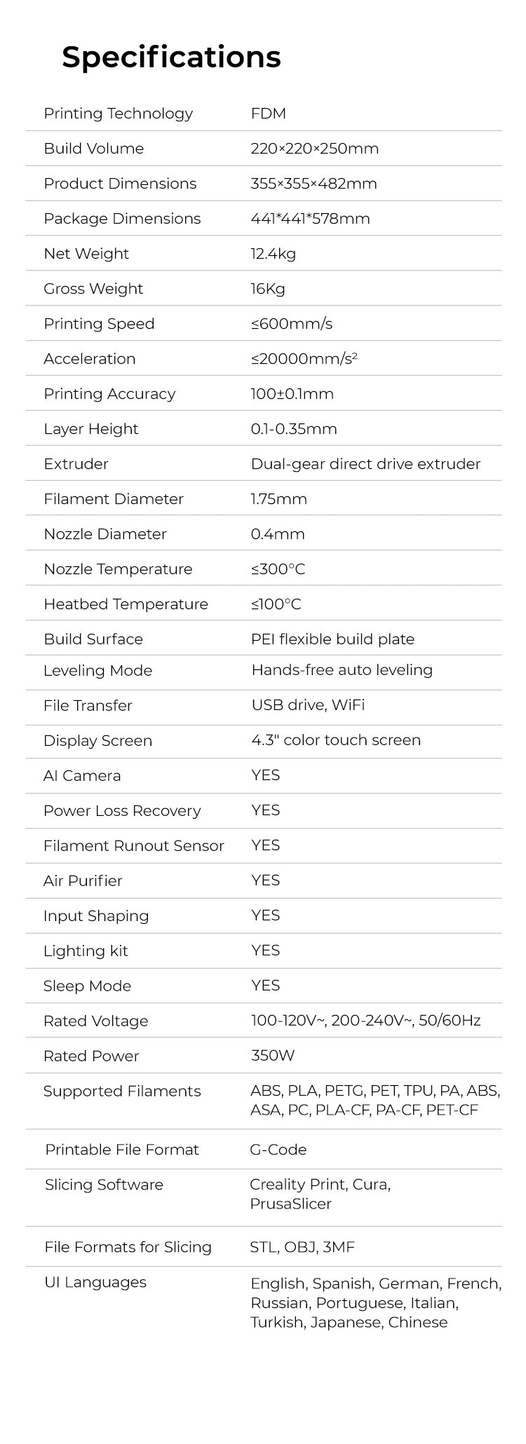 Creality K1C 3D Printer Creality K1C 3D Printer