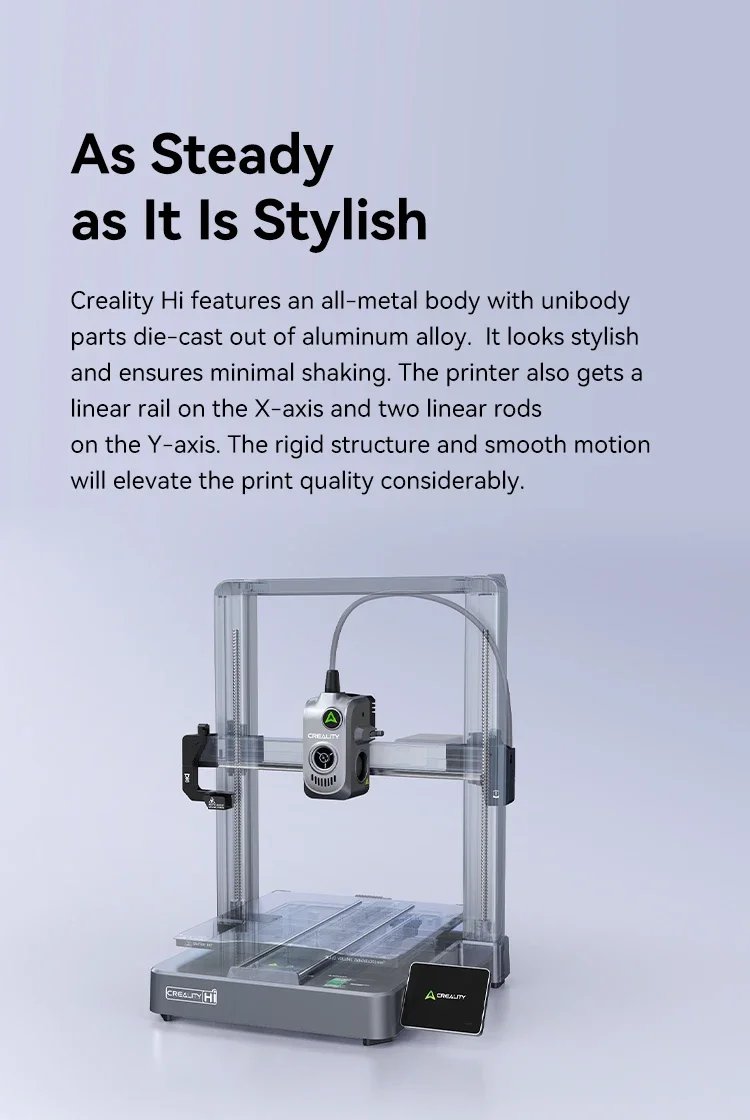 Creality CFS/Hi/Hi Combo 3D Printer Auto Bed Leveling Full Metal Extruder with 500 mm/s 12000 mm/s² max acceleration Fast Print Creality CFS/Hi/Hi Combo 3D Printer Auto Bed Leveling Full Metal Extruder with 500 mm/s 12000 mm/s² max acceleration Fast Print