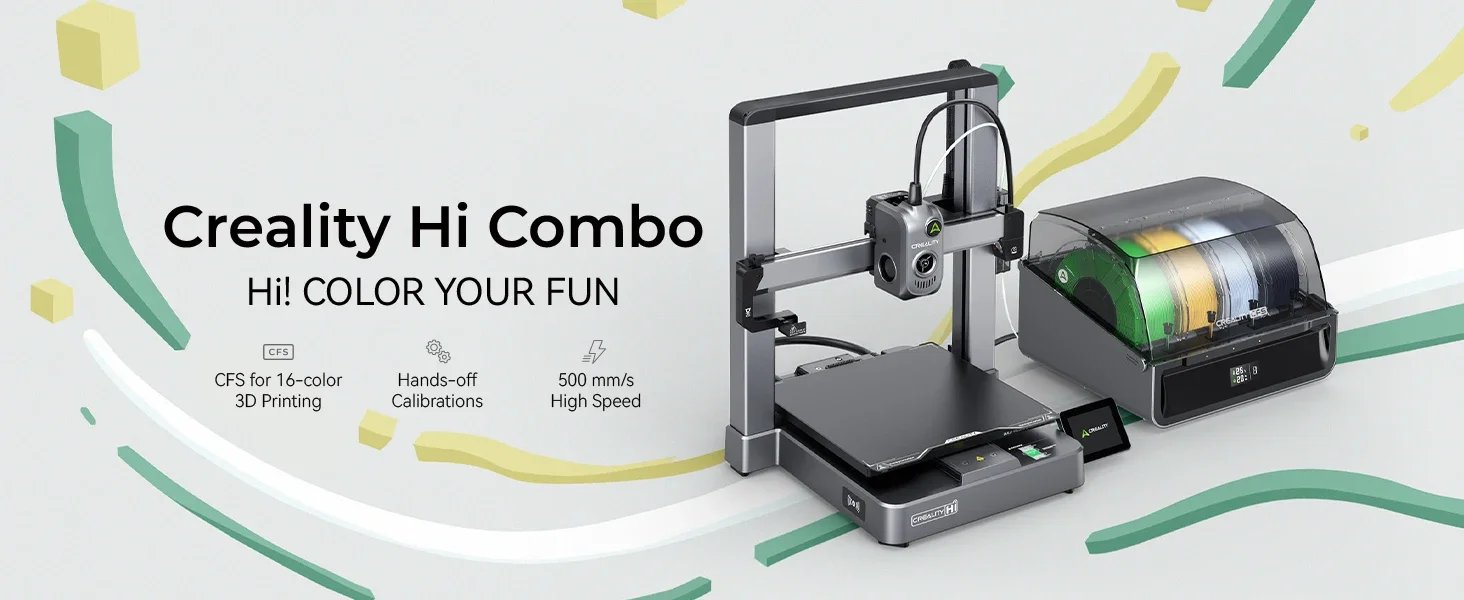 Creality CFS/Hi/Hi Combo 3D Printer Auto Bed Leveling Full Metal Extruder with 500 mm/s 12000 mm/s² max acceleration Fast Print Creality CFS/Hi/Hi Combo 3D Printer Auto Bed Leveling Full Metal Extruder with 500 mm/s 12000 mm/s² max acceleration Fast Print