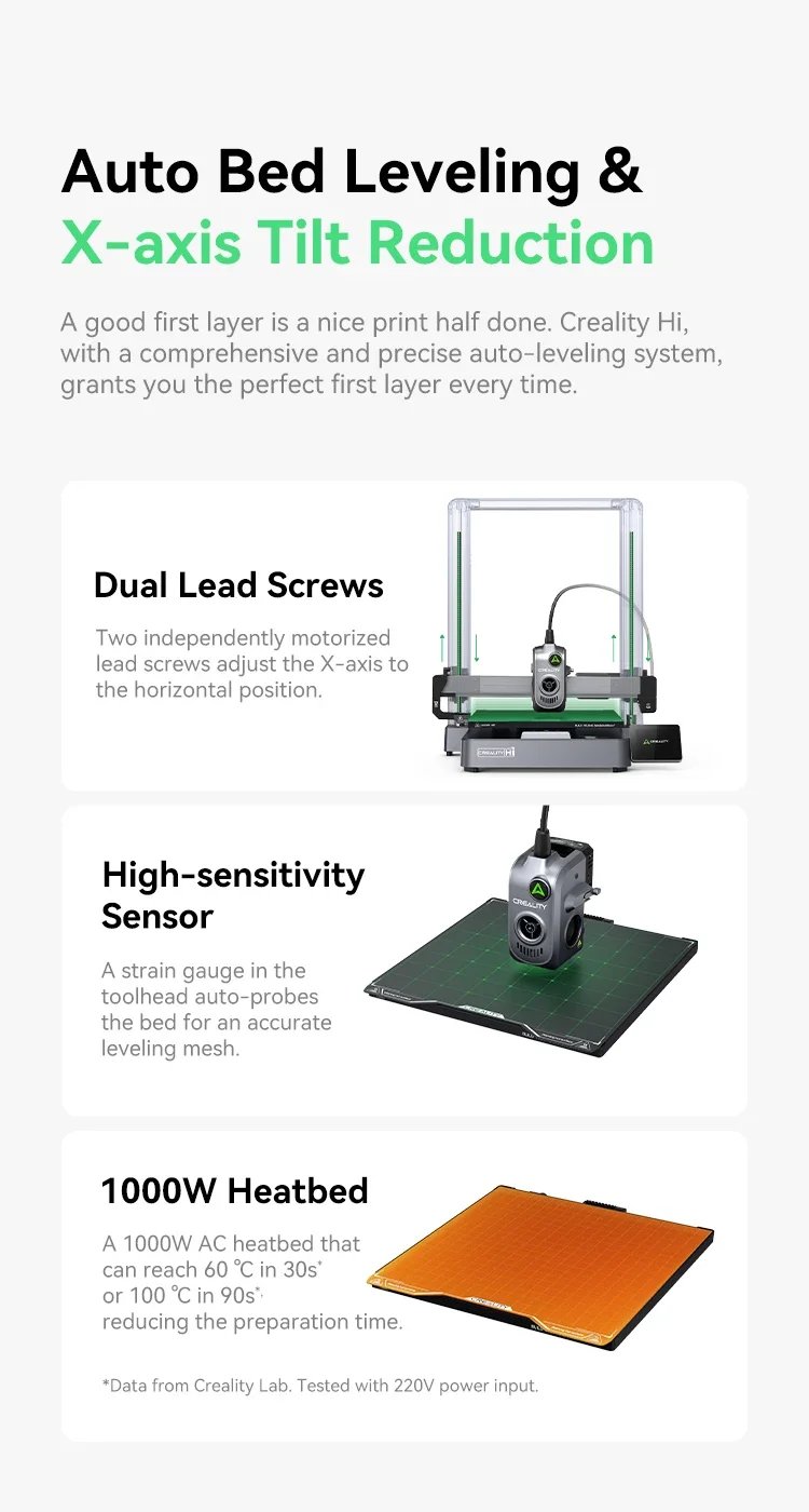 Creality CFS/Hi/Hi Combo 3D Printer Auto Bed Leveling Full Metal Extruder with 500 mm/s 12000 mm/s² max acceleration Fast Print Creality CFS/Hi/Hi Combo 3D Printer Auto Bed Leveling Full Metal Extruder with 500 mm/s 12000 mm/s² max acceleration Fast Print