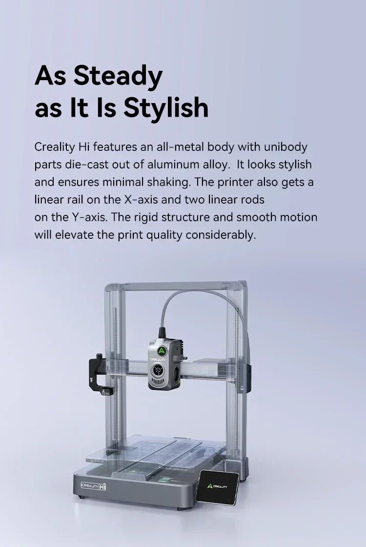 Creality Hi 3D Printer Core XZ Motion 500mm/S Speed Metal Build Printer Auto Leveling Direct Drive Extruder Multi-color printing Creality Hi 3D Printer Core XZ Motion 500mm/S Speed Metal Build Printer Auto Leveling Direct Drive Extruder Multi-color printing