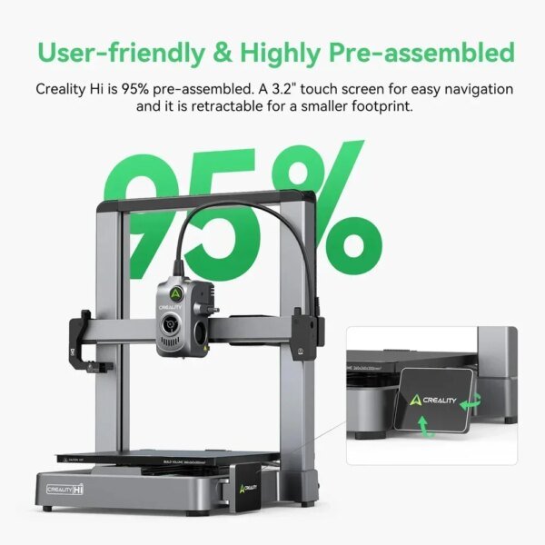 13449-sml4gy.jpg Creality Hi 3D Printer Core XZ Motion 500mm/S Speed Metal Build Printer Auto Leveling Direct Drive Extruder Multi-color printing