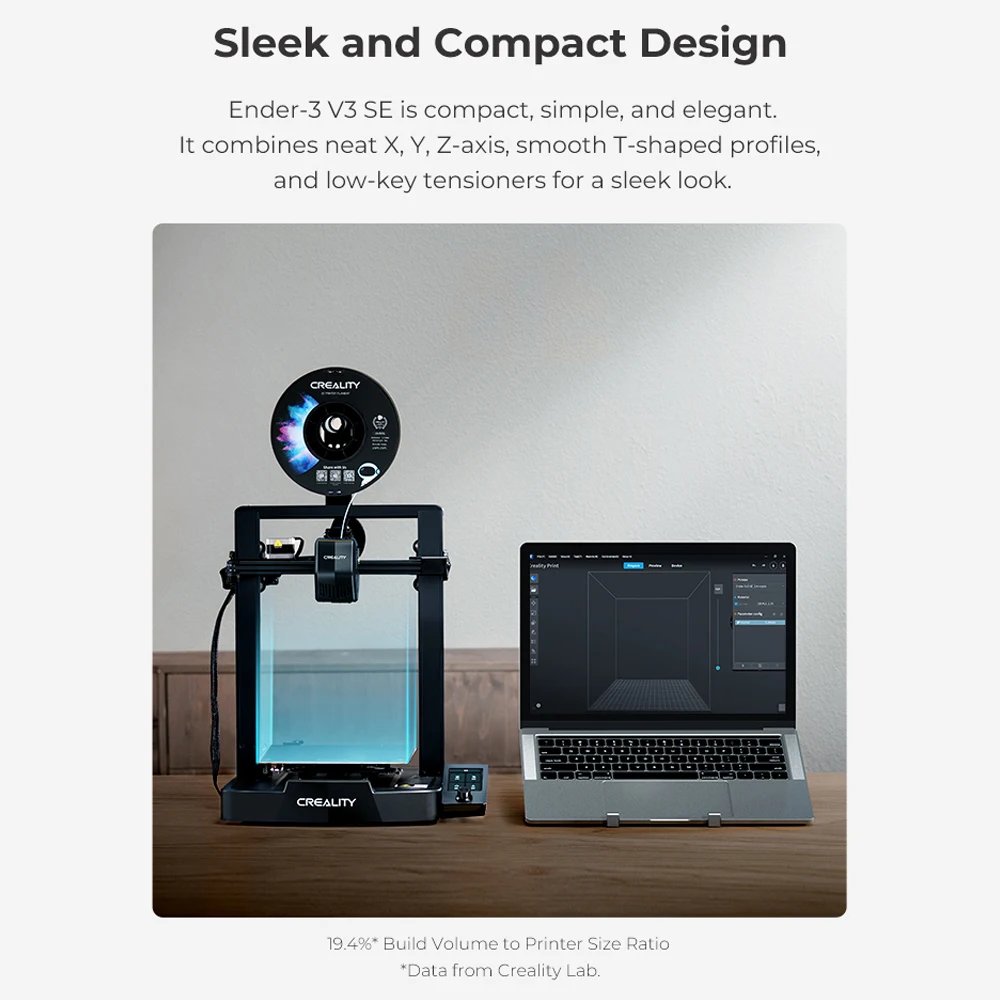 Creality 3D Ender-3 V3 SE Printer Sprite Direct Extrusion 250mm/S Faster Printing Speed Dual Z-Axis IU Display CR Touch Y Optica Creality 3D Ender-3 V3 SE Printer Sprite Direct Extrusion 250mm/S Faster Printing Speed Dual Z-Axis IU Display CR Touch Y Optica