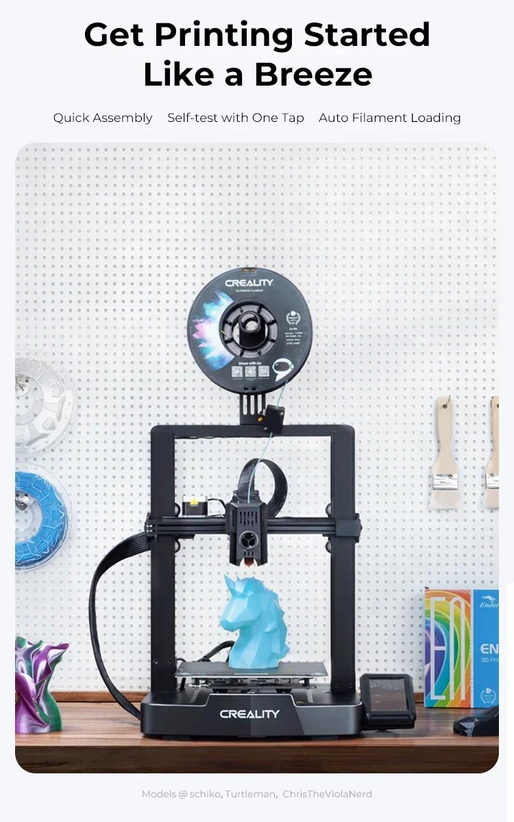 Creality 3D Printer Ender-3 V3 KE 500mm/s Fast Printing Speed Smart Creality OS X-AxisLinear Rail Double Fans Smart Ul 60W Creality 3D Printer Ender-3 V3 KE 500mm/s Fast Printing Speed Smart Creality OS X-AxisLinear Rail Double Fans Smart Ul 60W