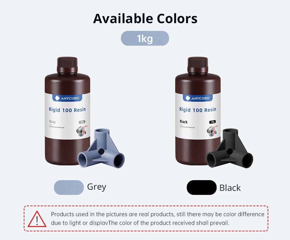 ANYCUBIC Rigid 100 Resin High-Temp Resistant Resin Up to 100°C High Precision For DLP/LCD 3D Printers for Engineering Jewelry ANYCUBIC Rigid 100 Resin High-Temp Resistant Resin Up to 100°C High Precision For DLP/LCD 3D Printers for Engineering Jewelry