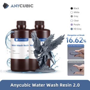 14020-9tstio.jpg ANYCUBIC Water-Wash Resin For LCD 3D Printer High Precision Low Odor Low Viscosity 3D Printing Standard Photopolymer
