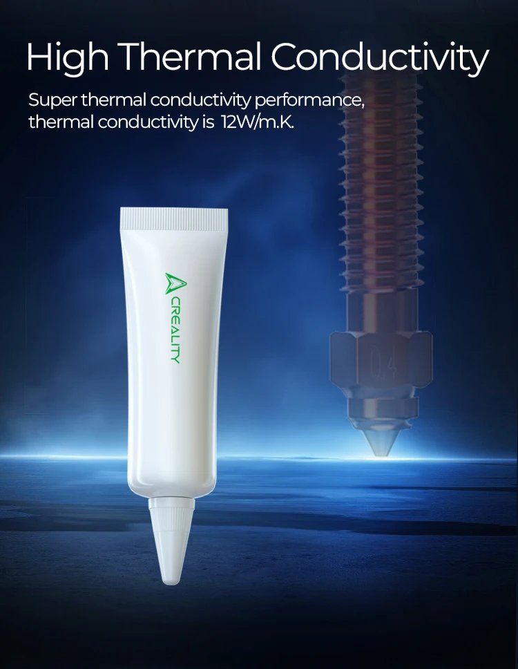 Creality Thermal Grease High Thermal Conductivity Non-conductive Non-corrosive For Ender 3 V3 SE/KE/Ender 3 V3 Plus/K1 Max/K1C Creality Thermal Grease High Thermal Conductivity Non-conductive Non-corrosive For Ender 3 V3 SE/KE/Ender 3 V3 Plus/K1 Max/K1C