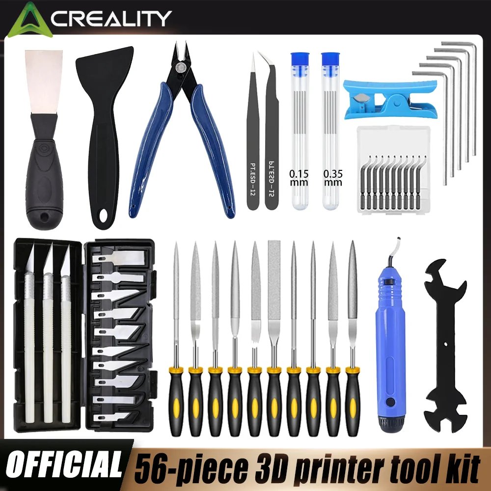 Creality 3D Printer Tool Kit for FDM/SLA – Nozzle Cleaner, Scraper, Tweezers, File & Engraving Tools for Maintenance Creality 3D Printer Tool Kit for FDM/SLA – Nozzle Cleaner, Scraper, Tweezers, File & Engraving Tools for Maintenance