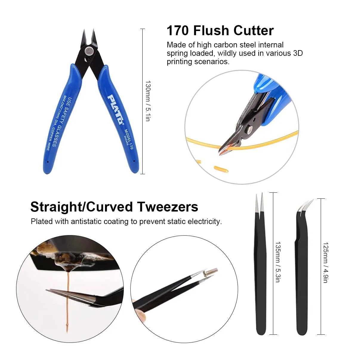 Creality 3D Printer Tool Kit for FDM/SLA – Nozzle Cleaner, Scraper, Tweezers, File & Engraving Tools for Maintenance Creality 3D Printer Tool Kit for FDM/SLA – Nozzle Cleaner, Scraper, Tweezers, File & Engraving Tools for Maintenance