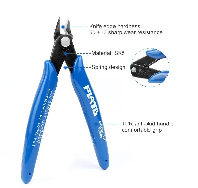 Aokin1PC 170 Universal Pliers DIY Electronic Diagonal Side Cutting Nippers Wire Cable Cutter 3D Printer Parts Hand Tools Aokin1PC 170 Universal Pliers DIY Electronic Diagonal Side Cutting Nippers Wire Cable Cutter 3D Printer Parts Hand Tools